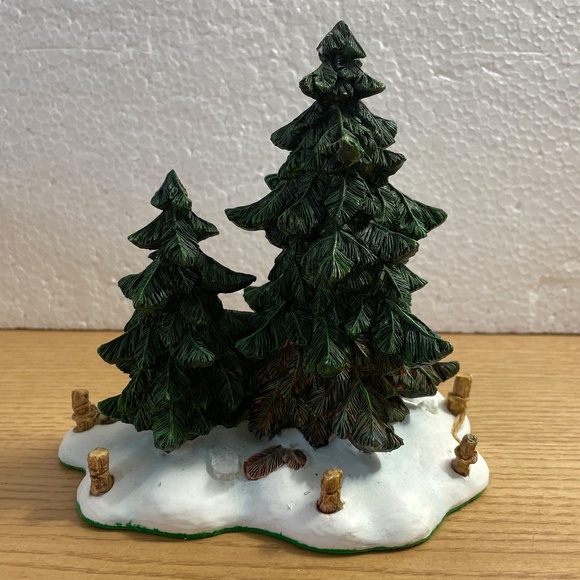 Department 56 Double Pine Trees Christmas Village Accessory Retired # 52619 - Picture 4 of 10